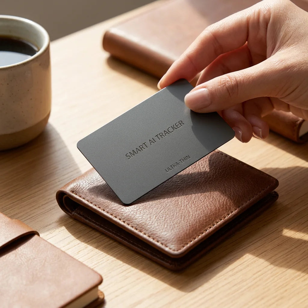 Smart AI Ultra-Thin Wallet Tracker Card | Works with Apple Find My