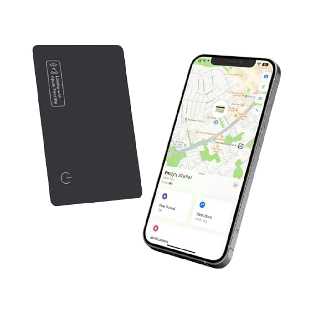 Smart AI Ultra-Thin Wallet Tracker Card | Works with Apple Find My