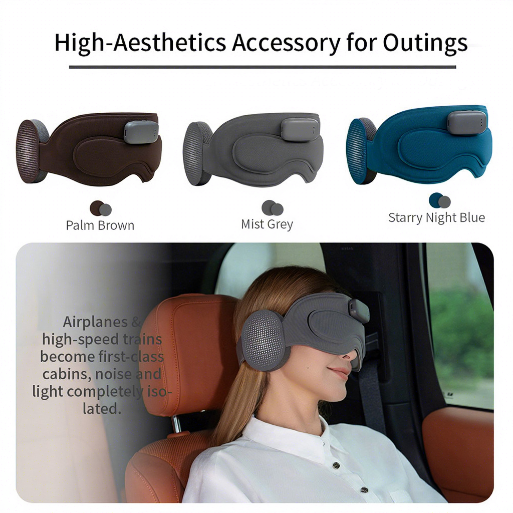 AI Smart Sleep Meditation Eye Mask | Wireless Sleep Aid & White Noise